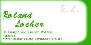 roland locher business card